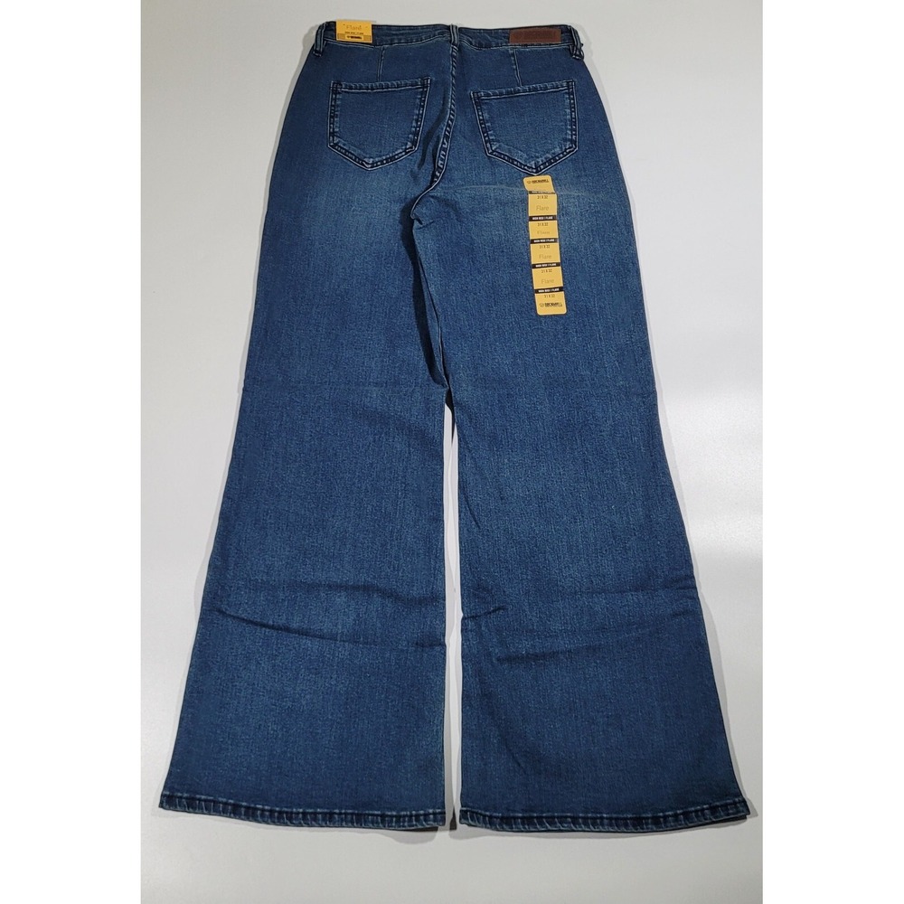 Rock & Roll Denim Womens High Rise Flare Jeans Medium Wash 31x32 BW6HD03587 NWT